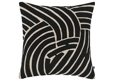 Avila Cotton Pillow 20x20 Black/Natural