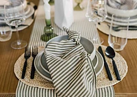 Audley Striped Table Runner Green/Beige