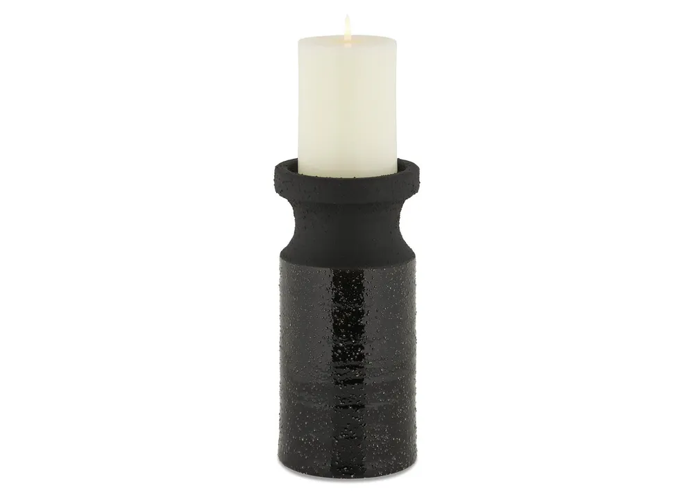 Primrose Candle Holder Short Black