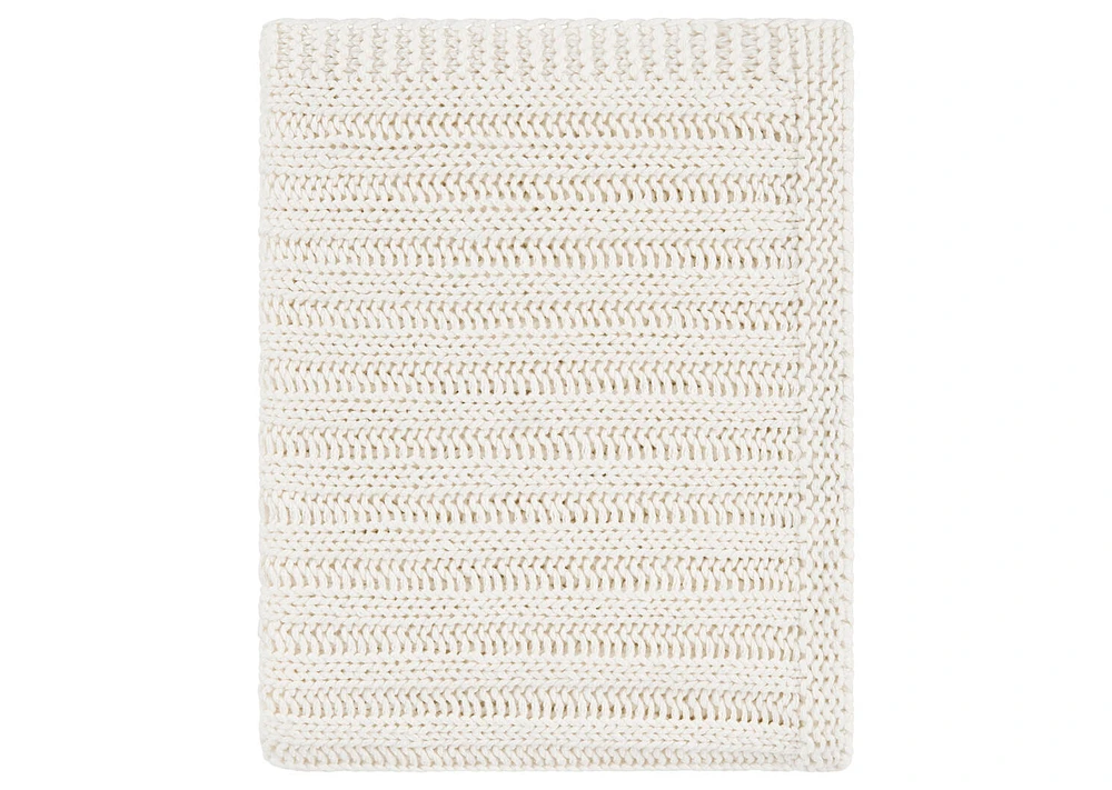 Emmons Cotton Throw Ivory
