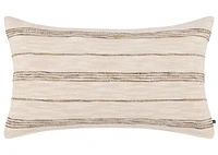 Zira Cotton Striped Pillow 14x24 Natural