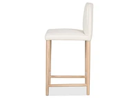 Marciona Lthr Counter Stool -Forega Wht