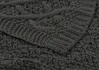 Curtis Cotton Chunky Throw Dark Grey