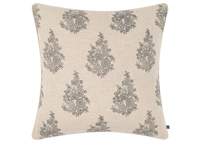 Amaris Cotton Pillow 20x20 Sand/Black