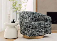 Caleb Swivel Armchair -Anza Navy