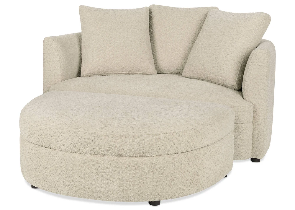 Alma Storage Ottoman -Cali Taupe