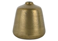 Tasa Vase Short Antiqued Brass
