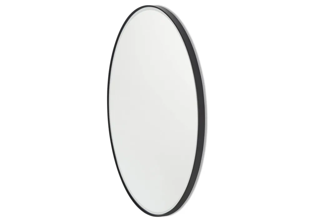 Erika Wall Mirror Round Black 31"