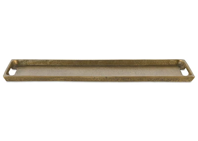 Jamie Narrow Tray Antiqued Brass