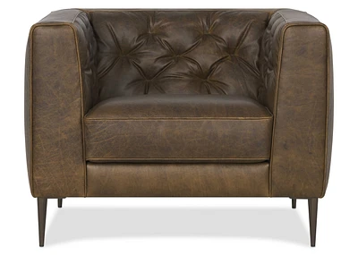 Marcello Leather Armchair -Waco Tobacco