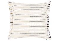 Bosa Striped Pillow 20x20 Iv/Navy/Amber