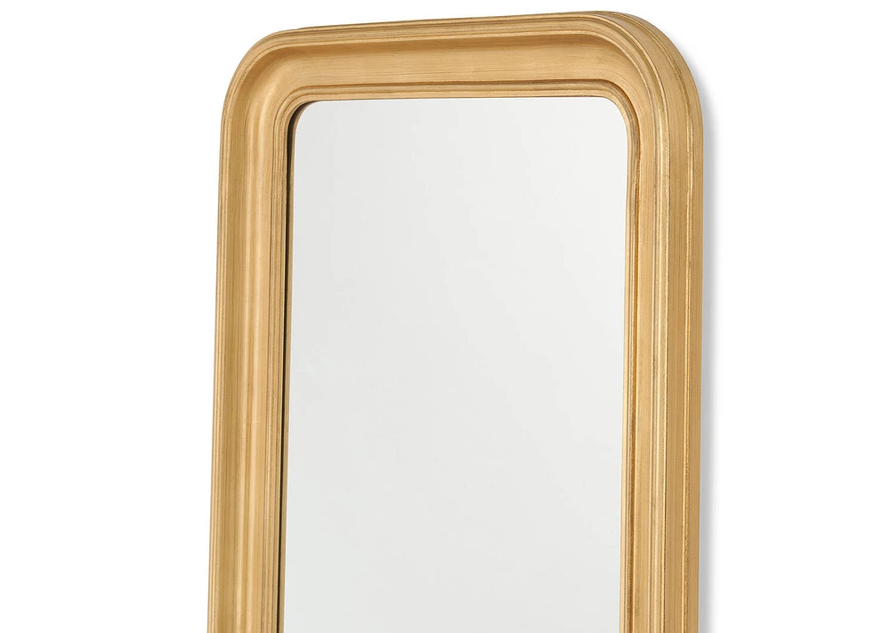 Yvonne Mantle Mirror Antiqued Brass