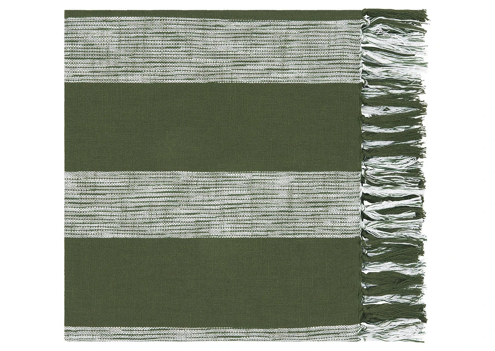Renard Throw 50x60 Cypress/Ivory