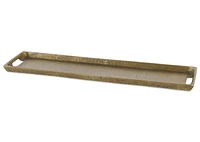 Jamie Narrow Tray Antiqued Brass