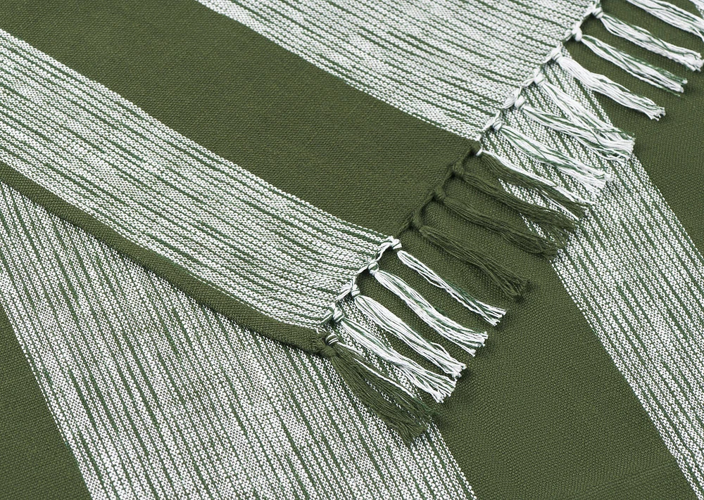 Renard Throw 50x60 Cypress/Ivory