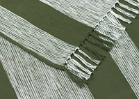 Renard Throw 50x60 Cypress/Ivory