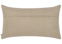 Ivy Cotton Embroidered Pillow 14x24 Sand