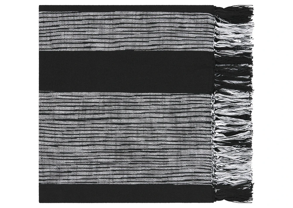 Renard Throw 50x60 Black/Ivory