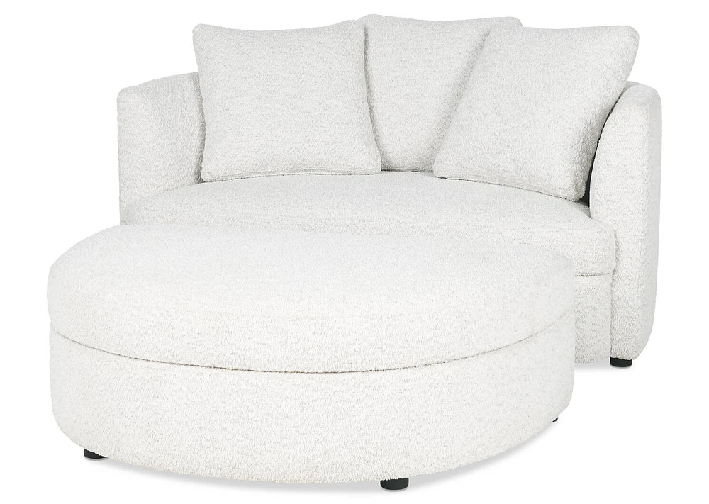 Alma Storage Ottoman -Cali Snow