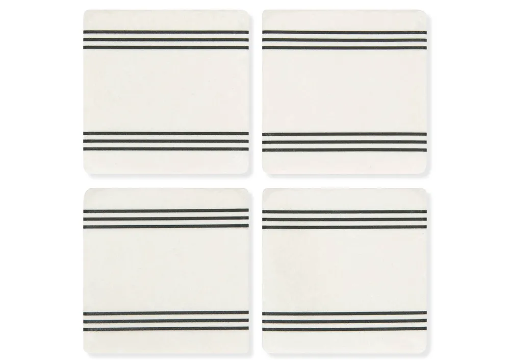 French Stripe Coaster Set