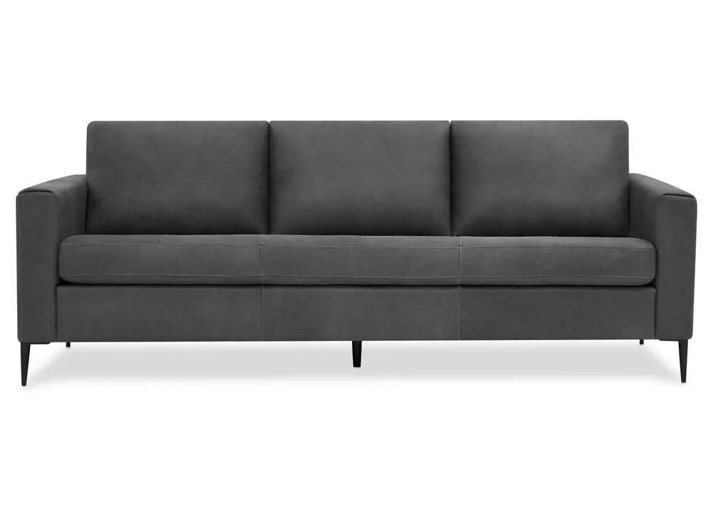 Lucca Leather Sofa -Attica Slate