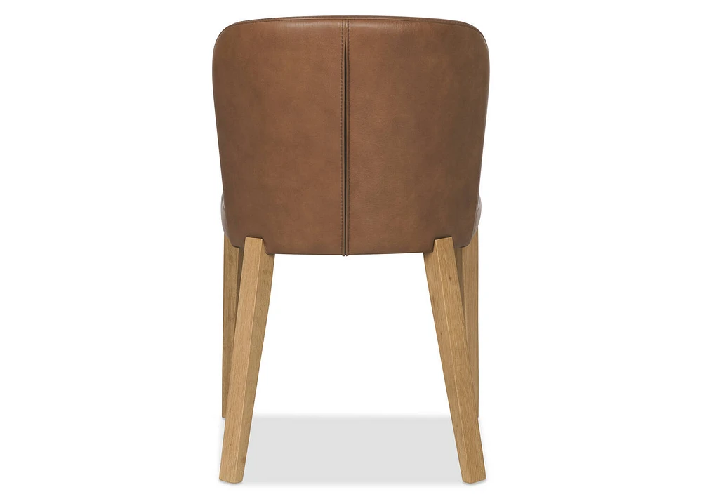 Eldridge Leather Dining Chair -Leo Mocha