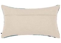 Elise Cotton Pillow 14x24 Blue/Multi