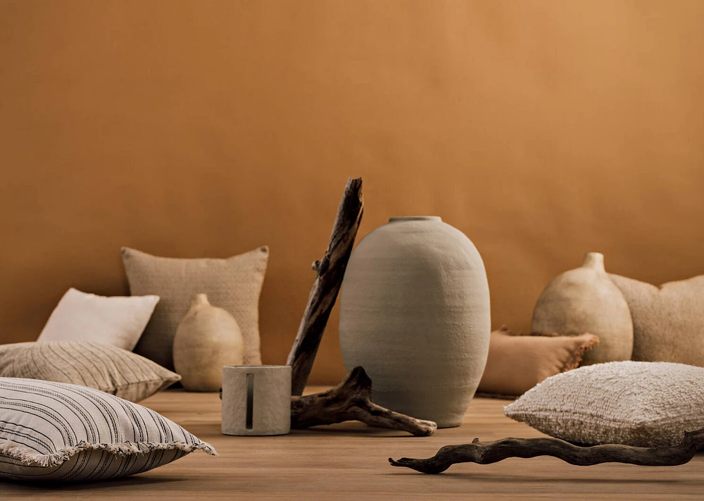 Bellamy Cotton Pillow 20x20 Ash