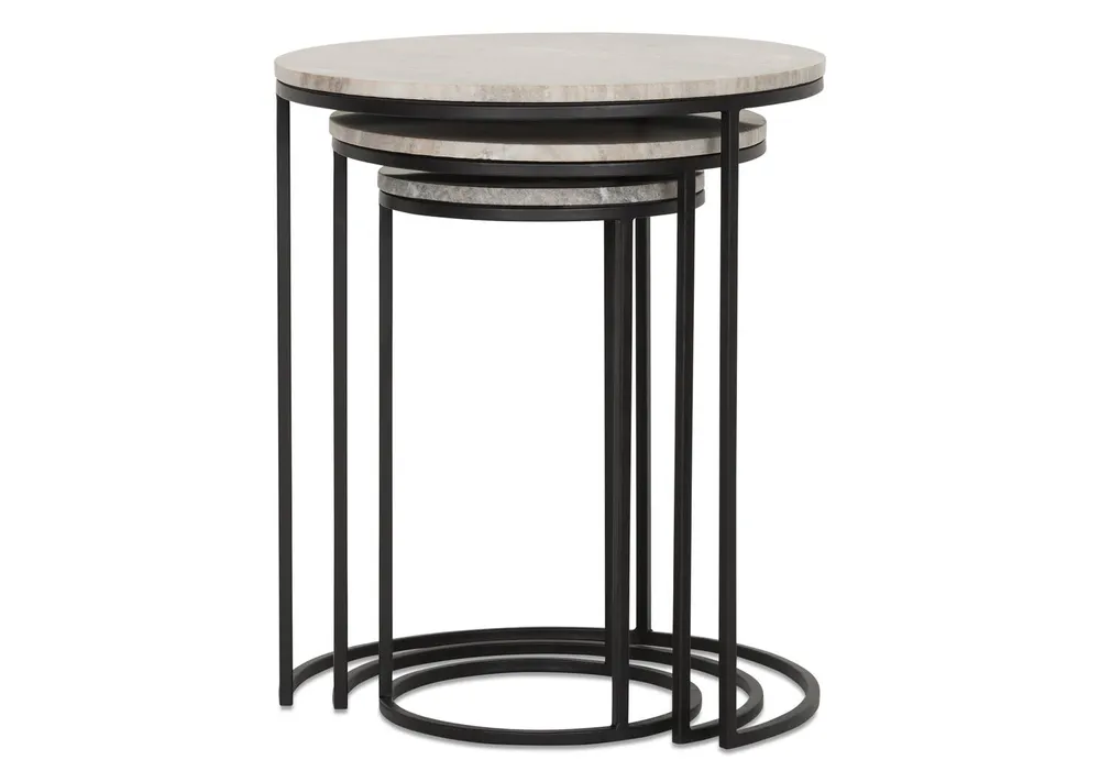 Gael Nesting Table Set -Millstone Grey