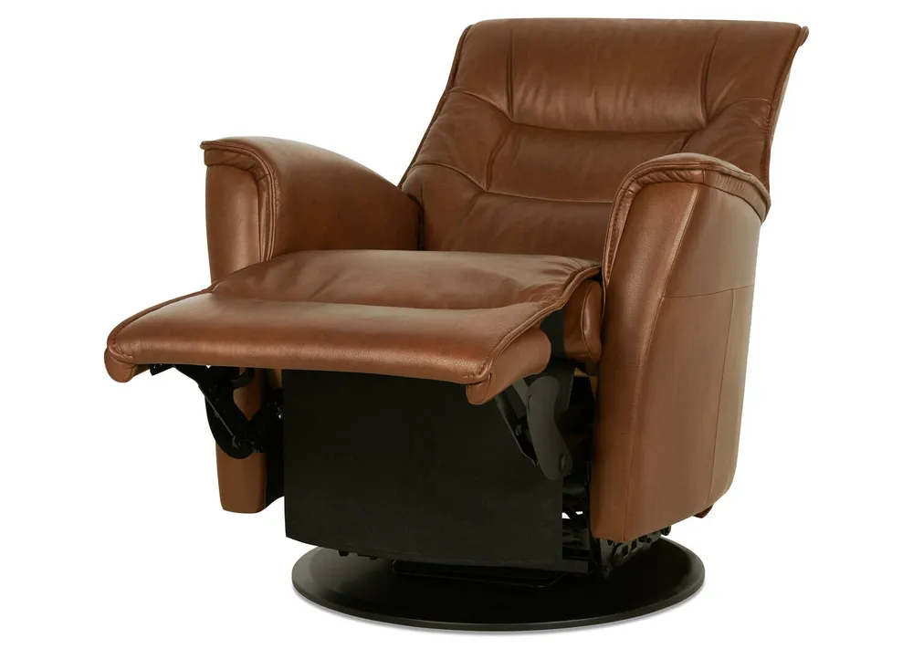 Paramount Leather Recliner -Sol Caramel