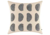 Layla Cotton Pillow 20x20 Ivory/Grey