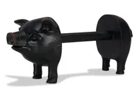 Pig Paper Towel Holder Black