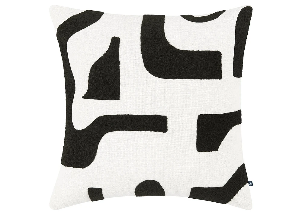 Roque Pillow 20x20 Ivory/Black