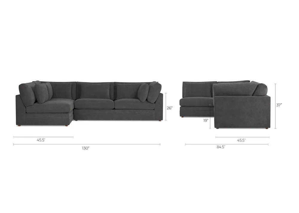 Antonio Sectional -Gilligan Fog, LCF