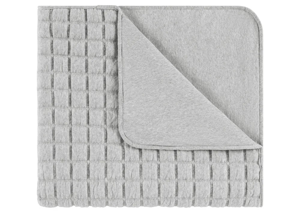 Lassen Cotton Bed Throw Light Grey