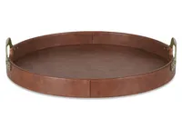 Tenly Round Tray Cognac