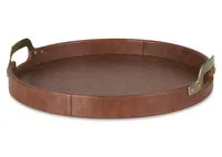 Tenly Round Tray Cognac