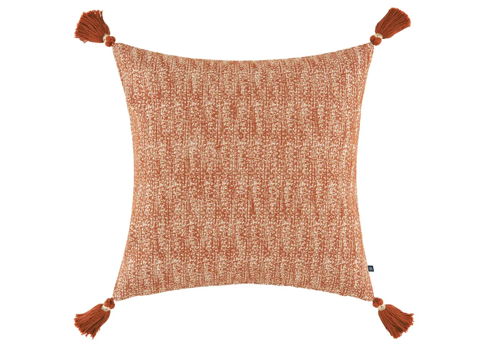 Nia Cotton Jacquard Pillow 20x20 Rust