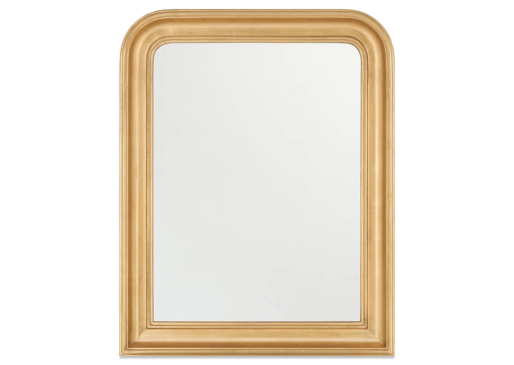 Yvonne Mantle Mirror Antiqued Brass