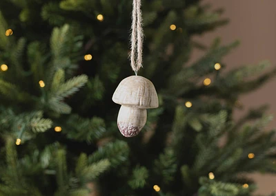 Teena Mushroom Ornament Short Ivory