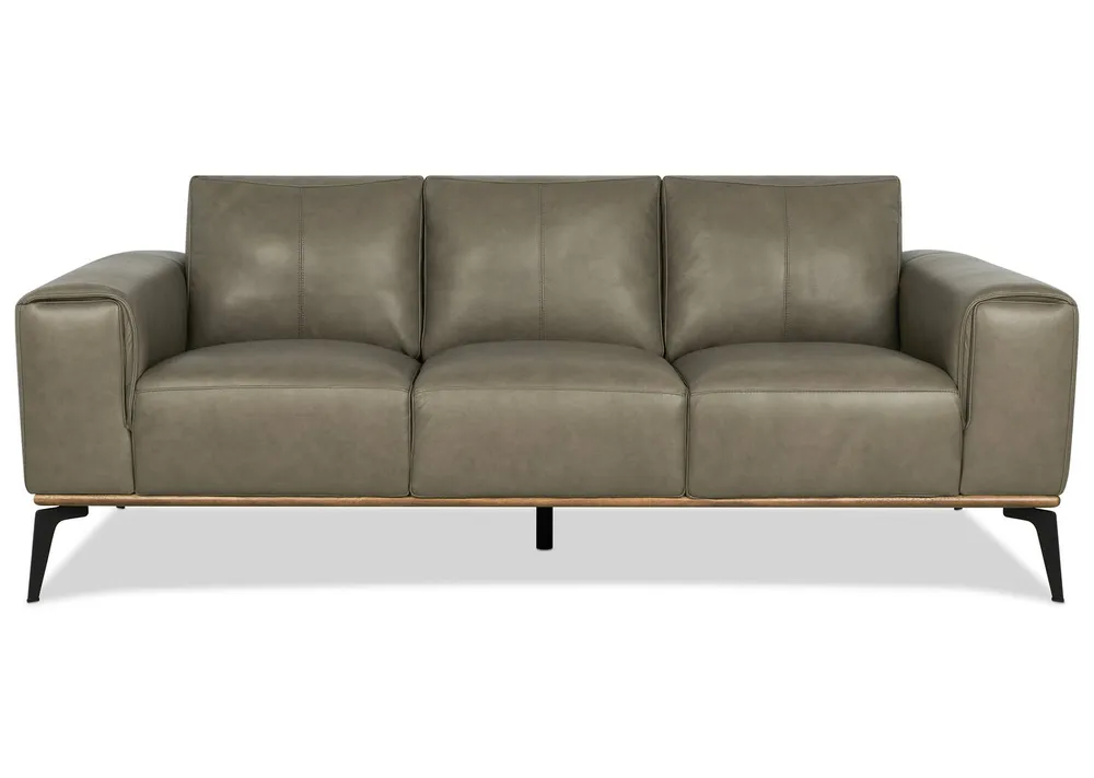 Alton Leather Sofa -Mira Stone