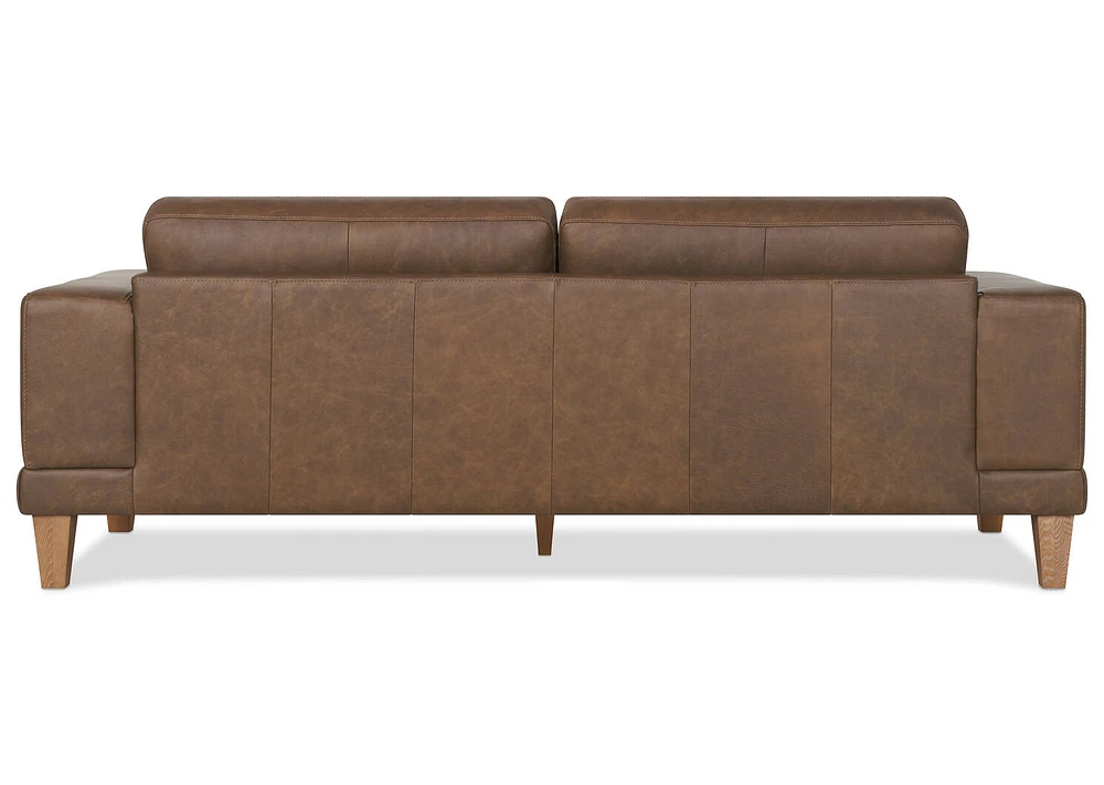 Carson Leather Sofa -Wes Rum