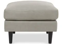 Savoy Custom Leather Ottoman 38x27"