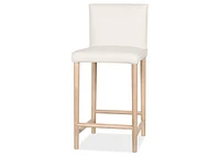 Marciona Lthr Counter Stool -Forega Wht
