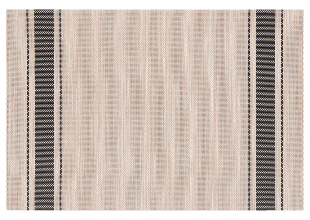 French Stripe Placemat Natural/Black