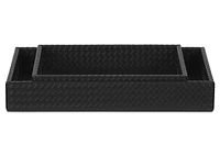 Fraser Faux Leather Tray Large Black