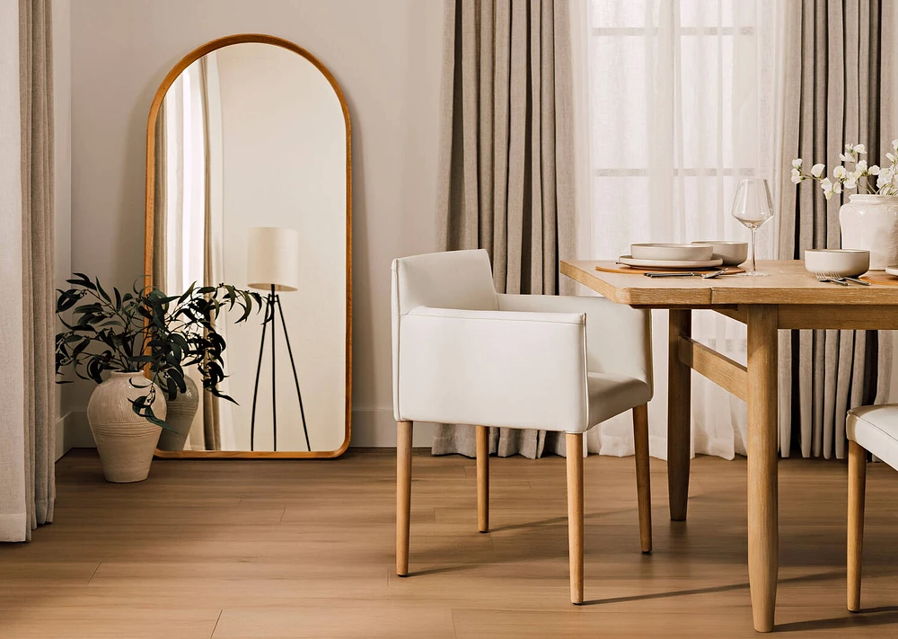 Magda Oak Leaner Mirror Arch