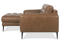 Scotley Leather Sofa Chaise LCF -Leo Mocha