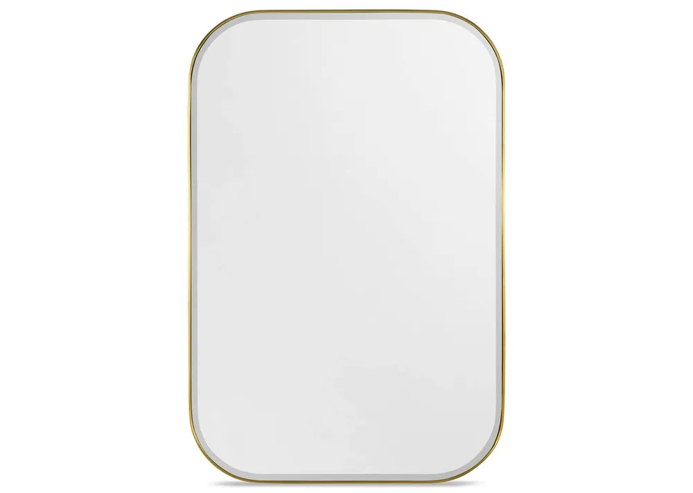 Erika Wall Mirror Rectangle Brass