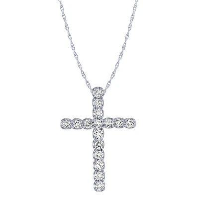 Ct. T.w. Lab-grown Diamond Cross Pendant
